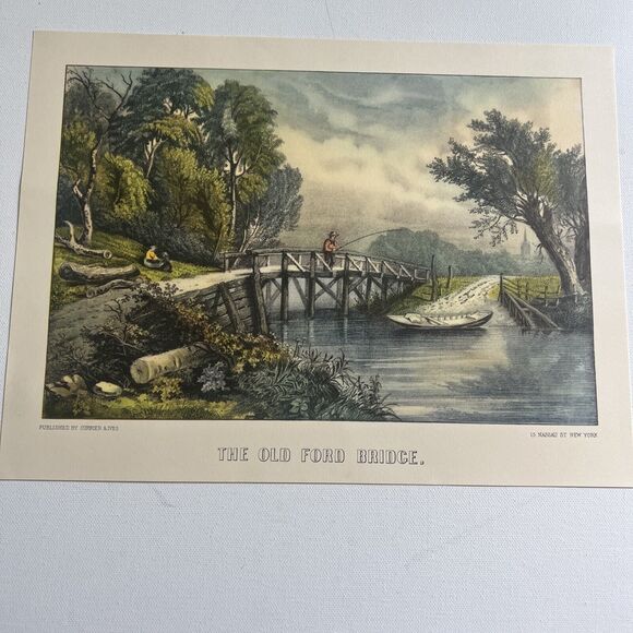 Currier & Ives Print Lot of 12 - Orig. Folder 9" x 12" Reprints Wall Art Vintage - Picture 11 of 16